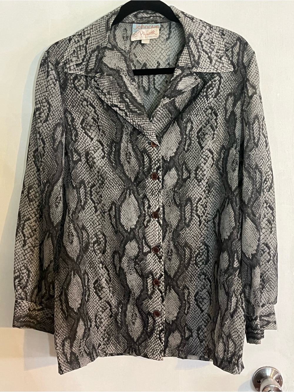 70’s Vintage Snakeskin print blouse/tunic